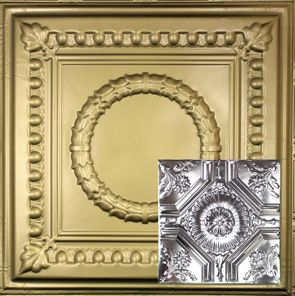 Metal Ceiling Tiles | Pattern 124 | Forever Eyes - Antique Brass - Metal Ceiling Express