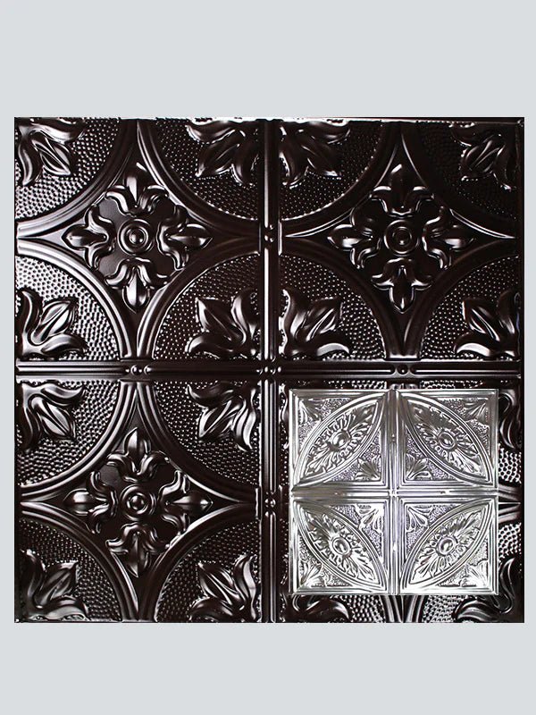 Metal Ceiling Tiles | Pattern 124 | Forever Eyes - Mirror Black - Metal Ceiling Express