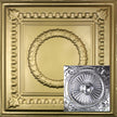 Metal Ceiling Tiles | Pattern 126 | Roman Medallion - Antique Brass - Metal Ceiling Express
