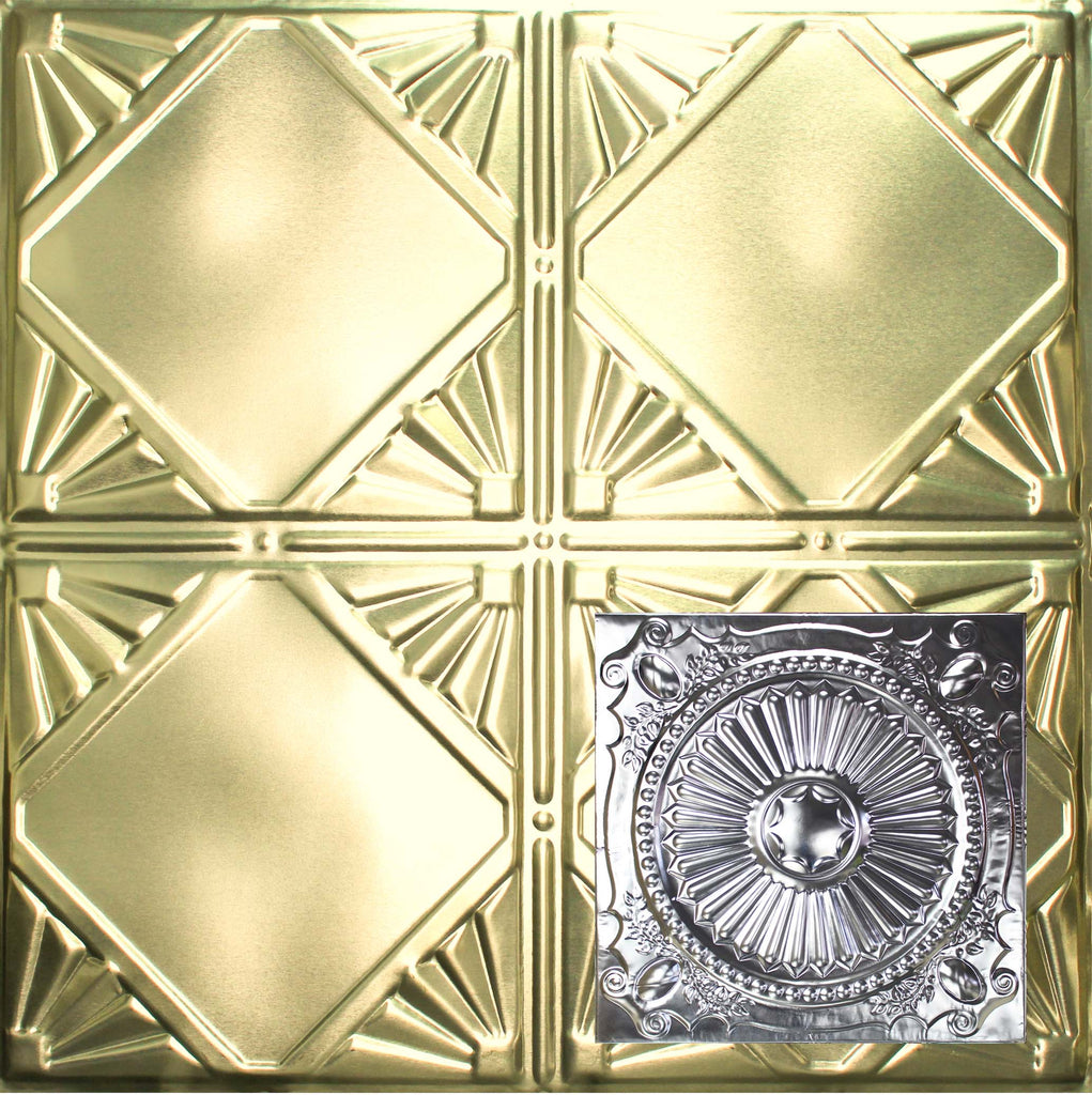Metal Ceiling Tiles | Pattern 126 | Roman Medallion - Antique Clear - Metal Ceiling Express