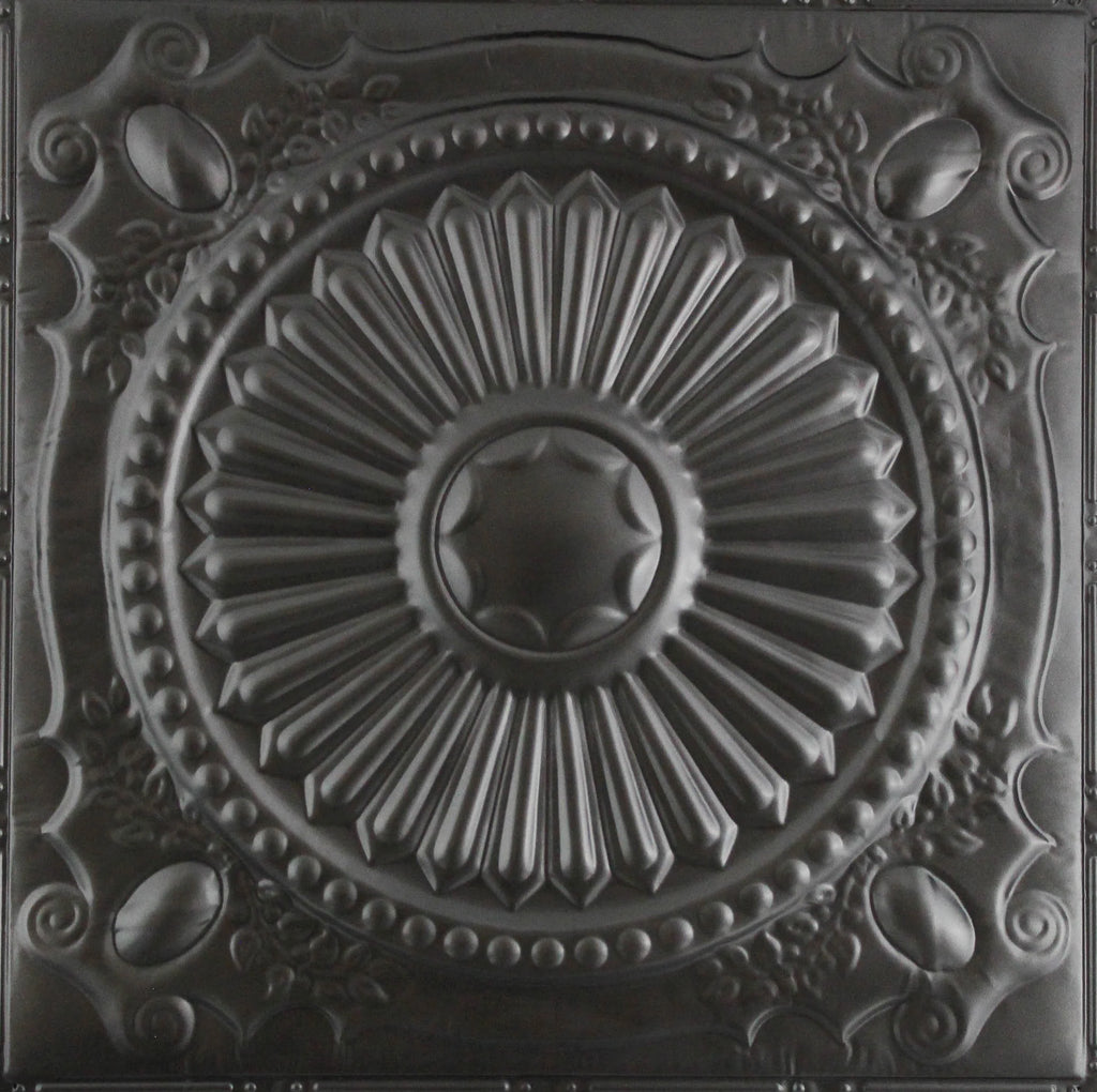 Metal Ceiling Tiles | Pattern 126 | Roman Medallion - Argento - Metal Ceiling Express