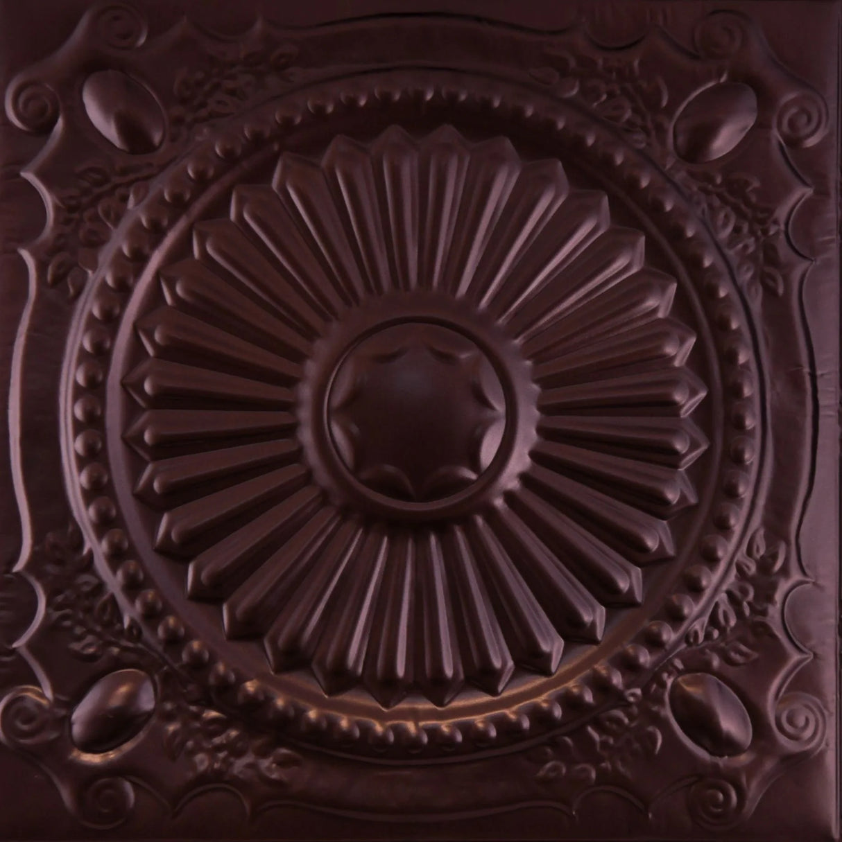 Metal Ceiling Tiles | Pattern 126 | Roman Medallion - Maple Bronze - Metal Ceiling Express