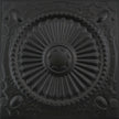 Metal Ceiling Tiles | Pattern 126 | Roman Medallion - Matte Black - Metal Ceiling Express