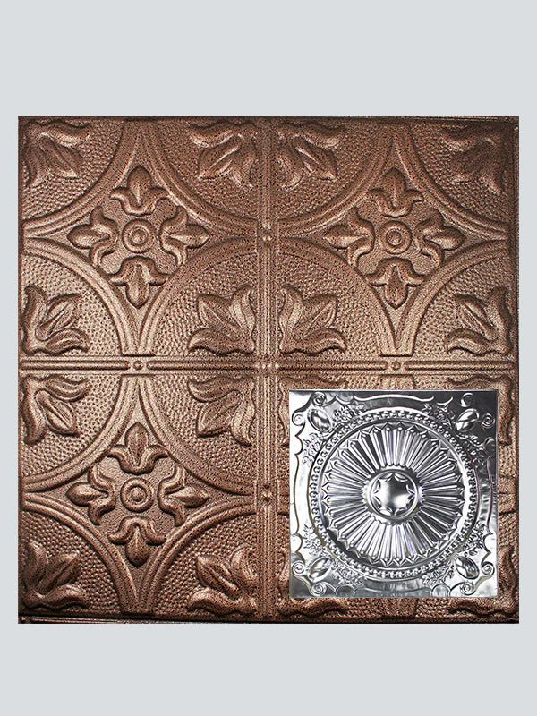 Metal Ceiling Tiles | Pattern 126 | Roman Medallion - Penny Vein - Metal Ceiling Express