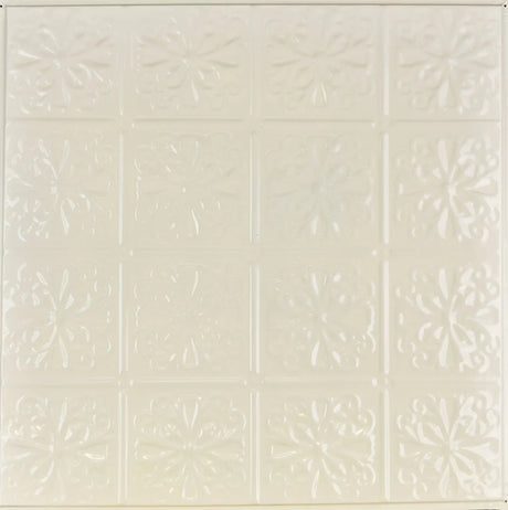 Metal Ceiling Tiles | Pattern 127 | Parisian Floral - Cream - Metal Ceiling Express