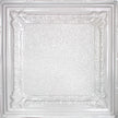 Metal Ceiling Tiles | Pattern 128 | Peened Frame - Antique White - Metal Ceiling Express