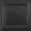 Metal Ceiling Tiles | Pattern 128 | Peened Frame - Matte Black - Metal Ceiling Express