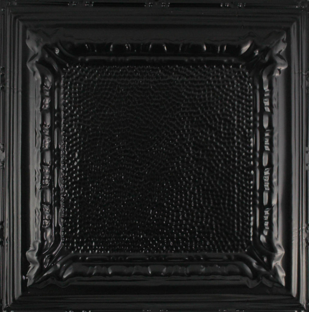 Metal Ceiling Tiles | Pattern 128 | Peened Frame - Satin - Metal Ceiling Express