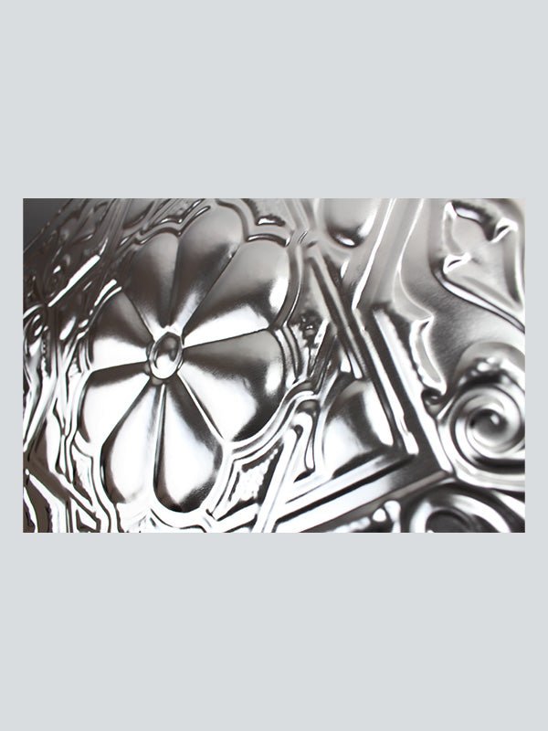 Metal Ceiling Tiles | Pattern 129 ArtisanMedallion | Color: Clear Coat | Size: 24" x 24" - Wall & Ceiling Tiles - Metal Ceiling Express