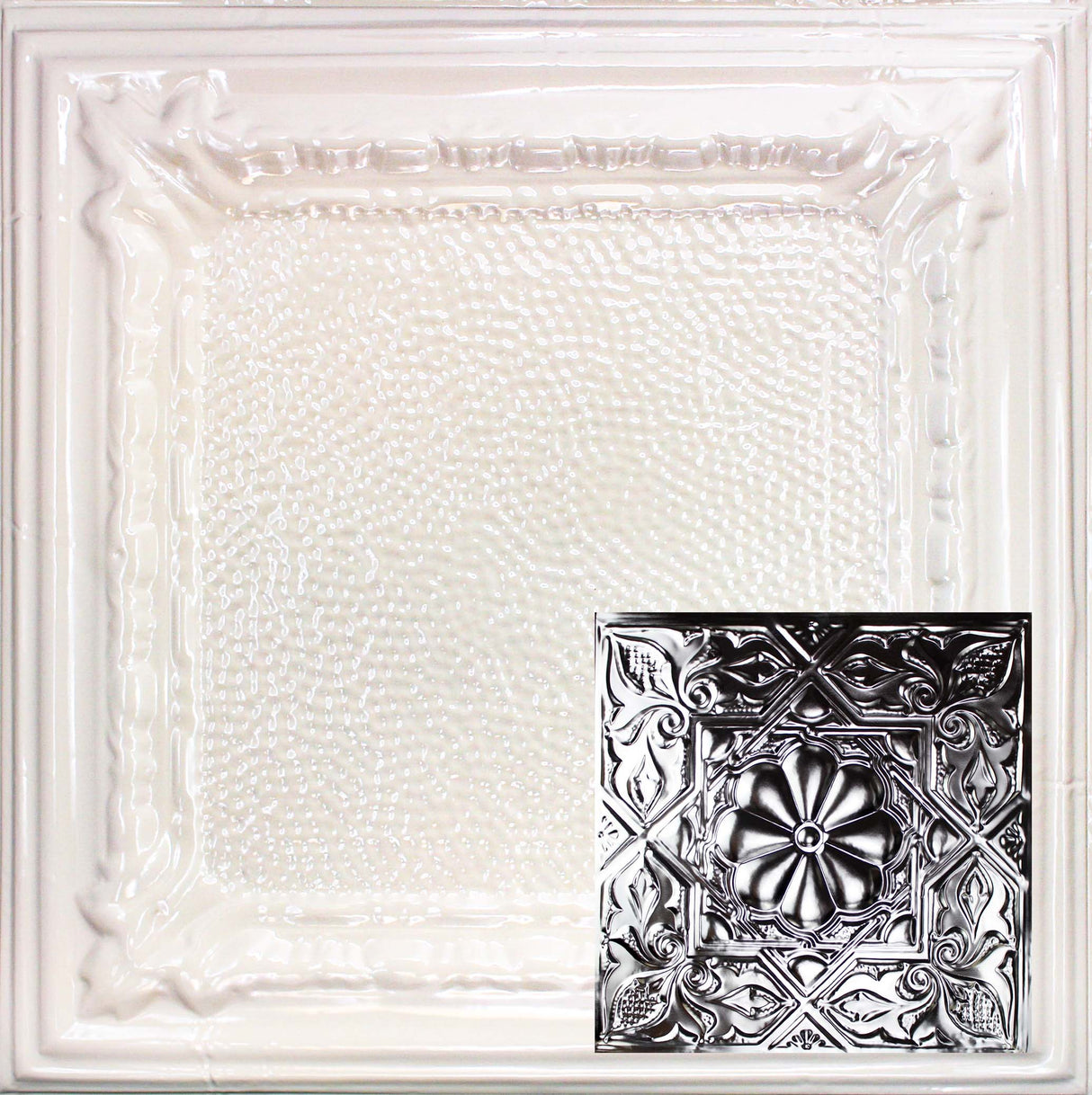 Metal Ceiling Tiles | Pattern 129 | Artisan Medallion - Almond - Metal Ceiling Express