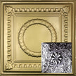 Metal Ceiling Tiles | Pattern 129 | Artisan Medallion - Antique Brass - Metal Ceiling Express