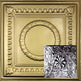 Metal Ceiling Tiles | Pattern 129 | Artisan Medallion - Antique Brass - Metal Ceiling Express