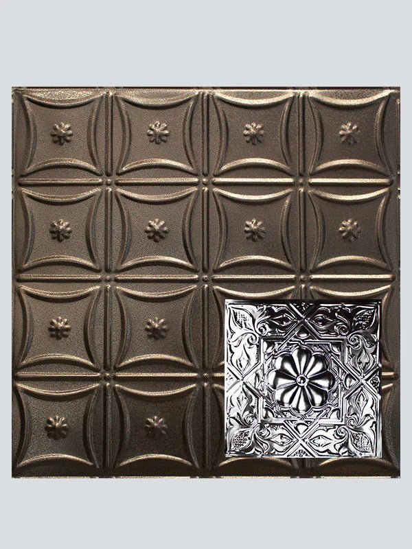 Metal Ceiling Tiles | Pattern 129 | Artisan Medallion - Copper Vein - Metal Ceiling Express