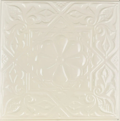 Metal Ceiling Tiles | Pattern 129 | Artisan Medallion - Cream - Metal Ceiling Express