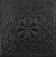 Metal Ceiling Tiles | Pattern 129 | Artisan Medallion - Matte Black - Metal Ceiling Express