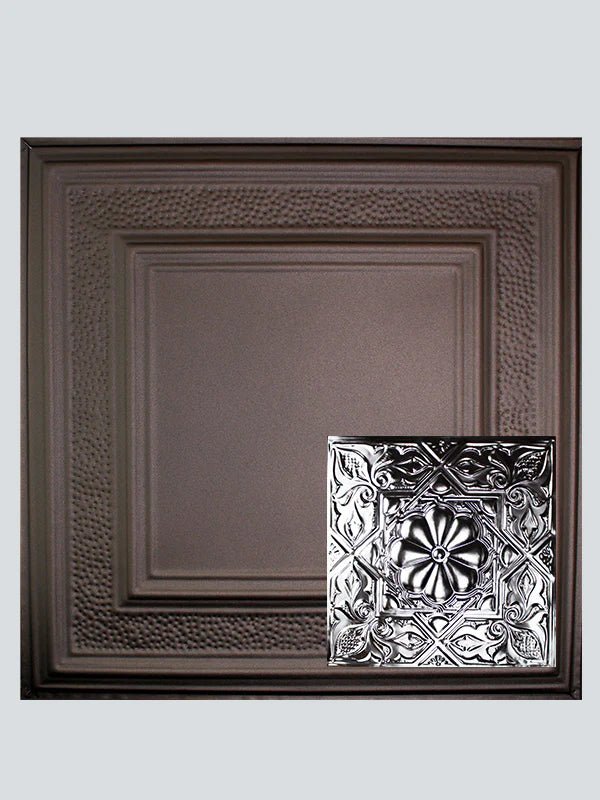 Metal Ceiling Tiles | Pattern 129 | Artisan Medallion - Oil-Rubbed Bronze - Metal Ceiling Express