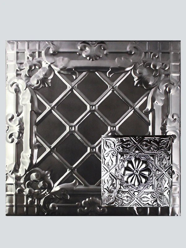 Metal Ceiling Tiles | Pattern 129 | Artisan Medallion - Smoke - Metal Ceiling Express