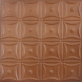 Metal Ceiling Tiles | Pattern 130 | Sixteen Flowers - Classic Copper - Metal Ceiling Express