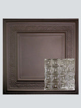 Metal Ceiling Tiles | Pattern 130 | Sixteen Flowers - Oil-Rubbed Bronze - Metal Ceiling Express