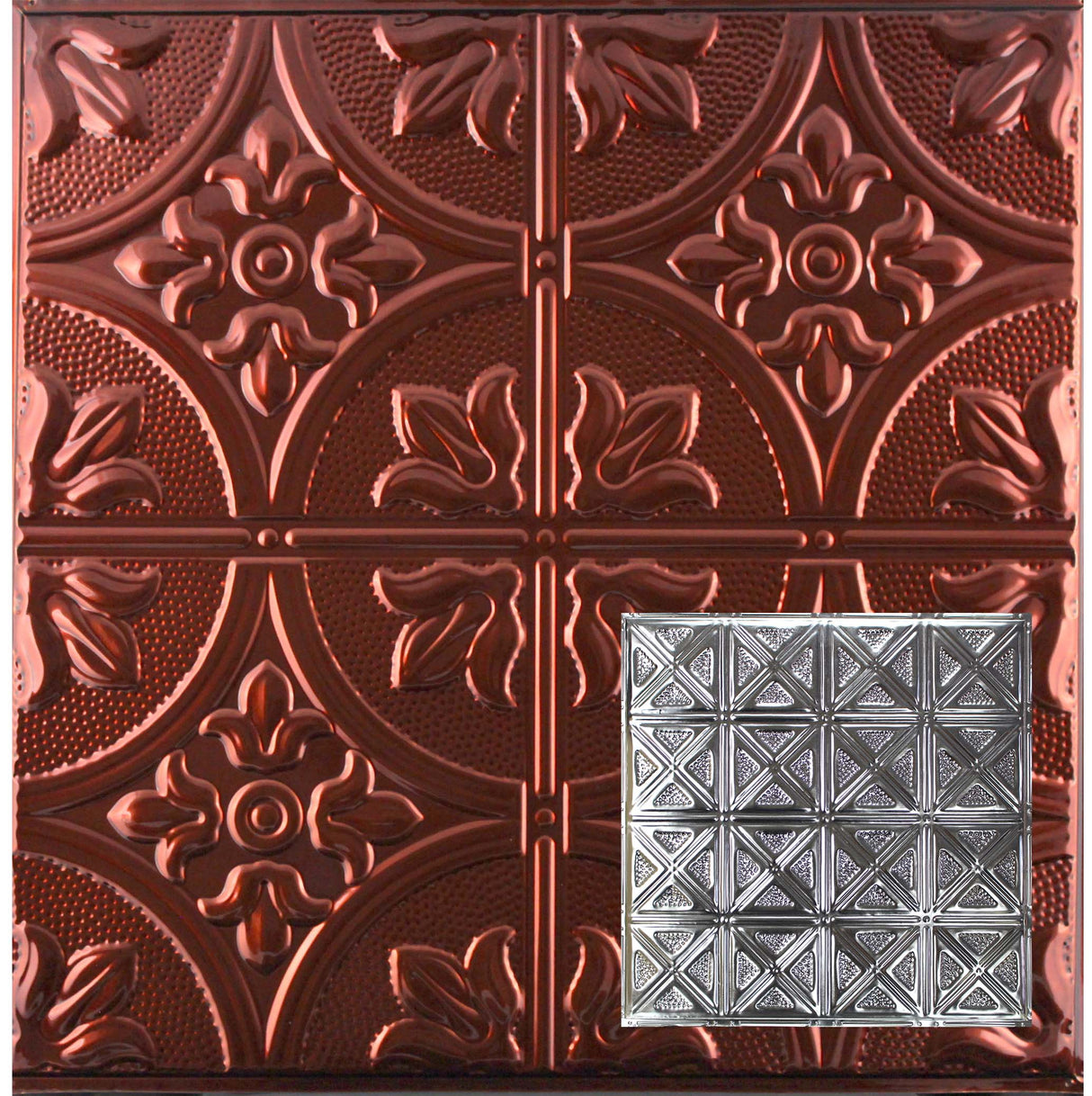 Metal Ceiling Tiles | Pattern 131 | Sixteen Diamonds - Antique Bronze - Metal Ceiling Express