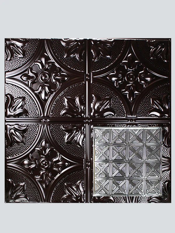 Metal Ceiling Tiles | Pattern 131 | Sixteen Diamonds - Mirror Black - Metal Ceiling Express