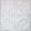 Metal Ceiling Tiles | Pattern 134 | Four Leaf Clover - Arctic Shimmer - Metal Ceiling Express