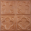 Metal Ceiling Tiles | Pattern 134 | Four Leaf Clover - Classic Copper - Metal Ceiling Express