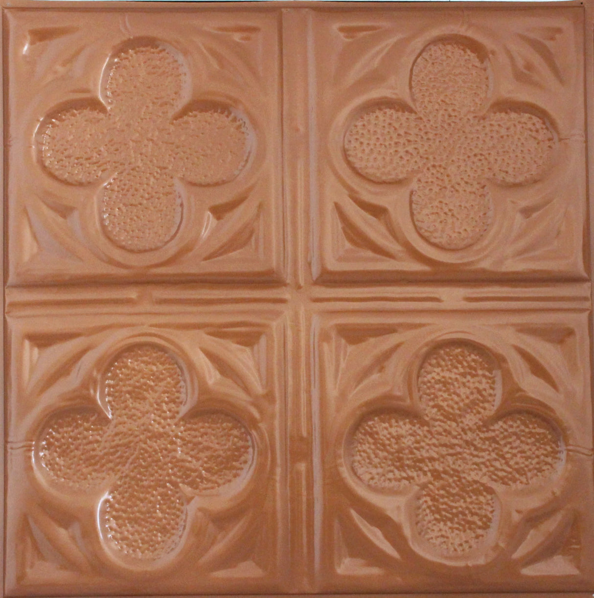 Metal Ceiling Tiles | Pattern 134 | Four Leaf Clover - Classic Copper - Metal Ceiling Express