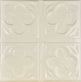 Metal Ceiling Tiles | Pattern 134 | Four Leaf Clover - Cream - Metal Ceiling Express