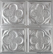 Metal Ceiling Tiles | Pattern 134 | Four Leaf Clover - Gun Metal Grey - Metal Ceiling Express