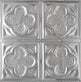 Metal Ceiling Tiles | Pattern 134 | Four Leaf Clover - Gun Metal Grey - Metal Ceiling Express