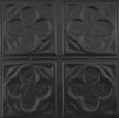 Metal Ceiling Tiles | Pattern 134 | Four Leaf Clover - Matte Black - Metal Ceiling Express
