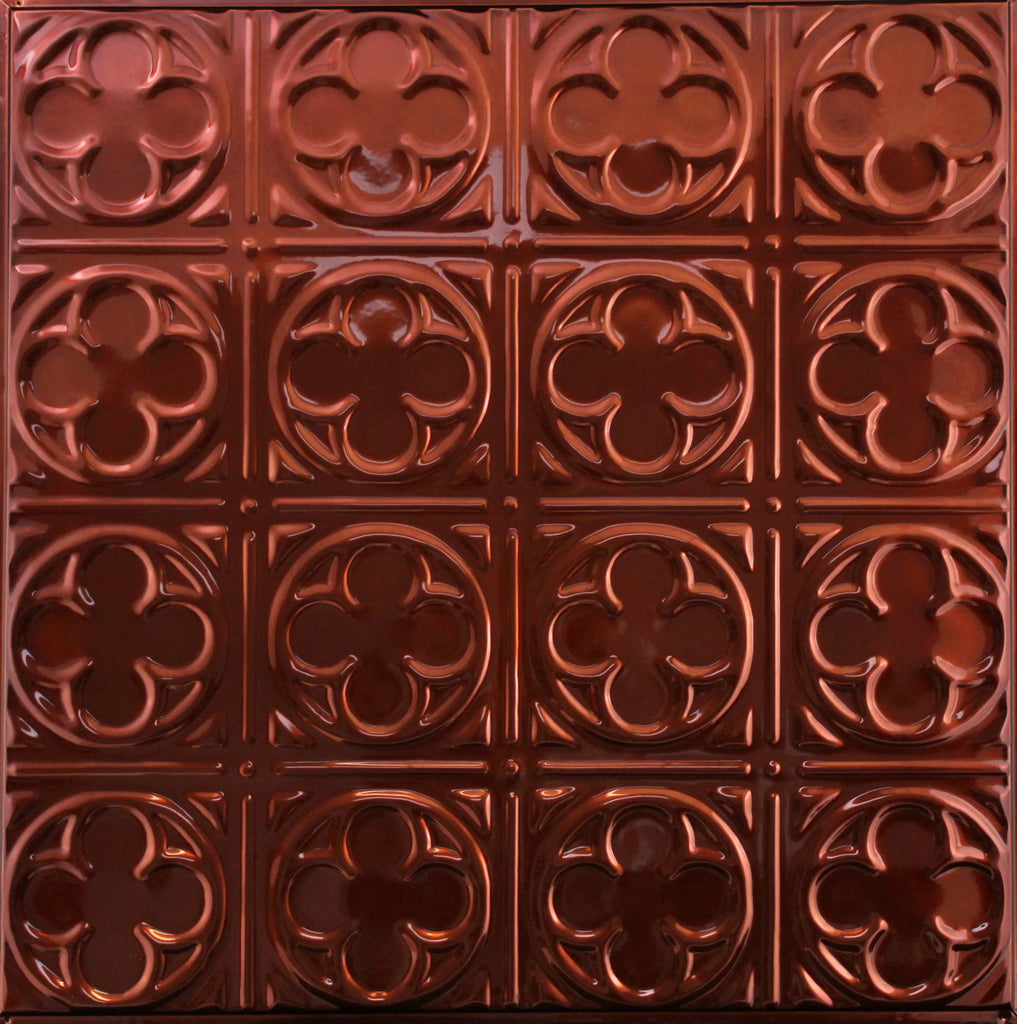 Metal Ceiling Tiles | Pattern 135 | Sixteen Mini Clovers - Antique Bronze - Metal Ceiling Express