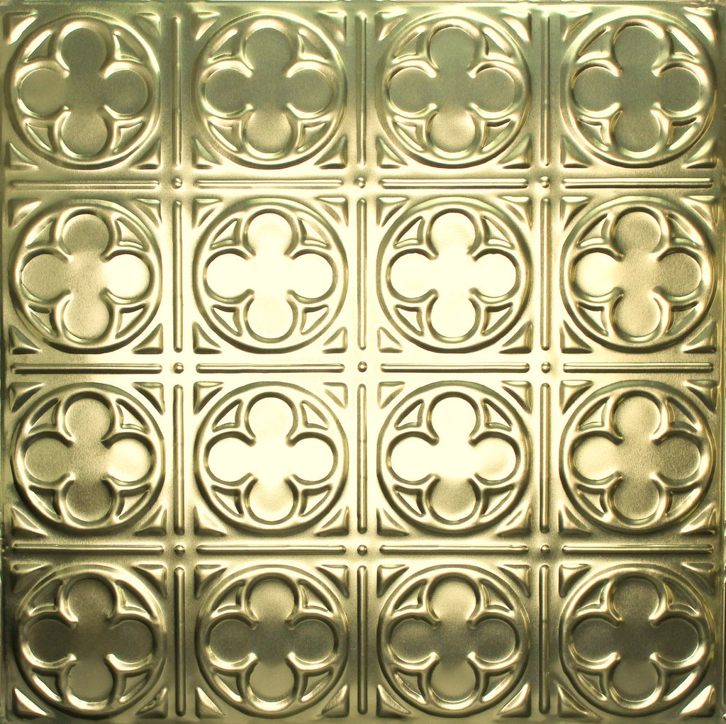 Metal Ceiling Tiles | Pattern 135 | Sixteen Mini Clovers - Antique Clear - Metal Ceiling Express