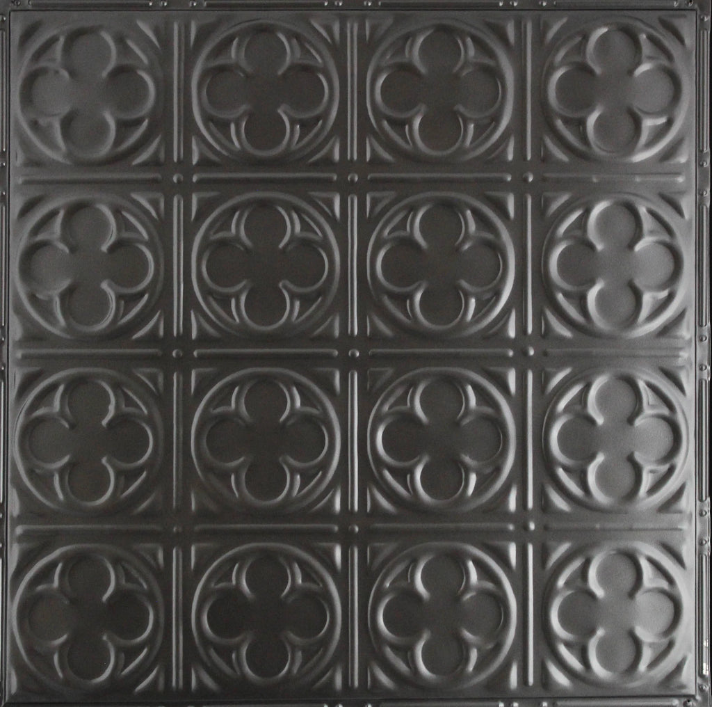 Metal Ceiling Tiles | Pattern 135 | Sixteen Mini Clovers - Argento - Metal Ceiling Express