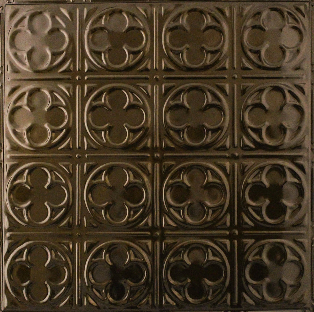 Metal Ceiling Tiles | Pattern 135 | Sixteen Mini Clovers - Bronze Burst - Metal Ceiling Express