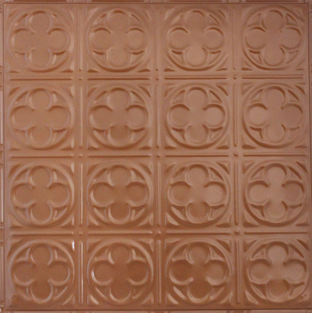 Metal Ceiling Tiles | Pattern 135 | Sixteen Mini Clovers - Classic Copper - Metal Ceiling Express