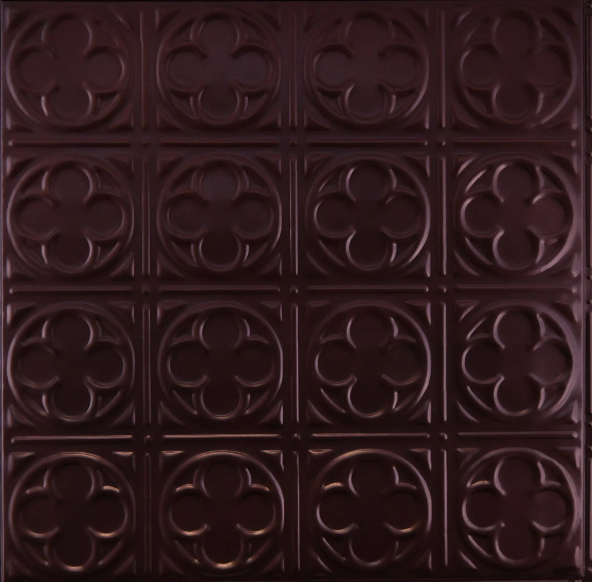 Metal Ceiling Tiles | Pattern 135 | Sixteen Mini Clovers - Maple Bronze - Metal Ceiling Express