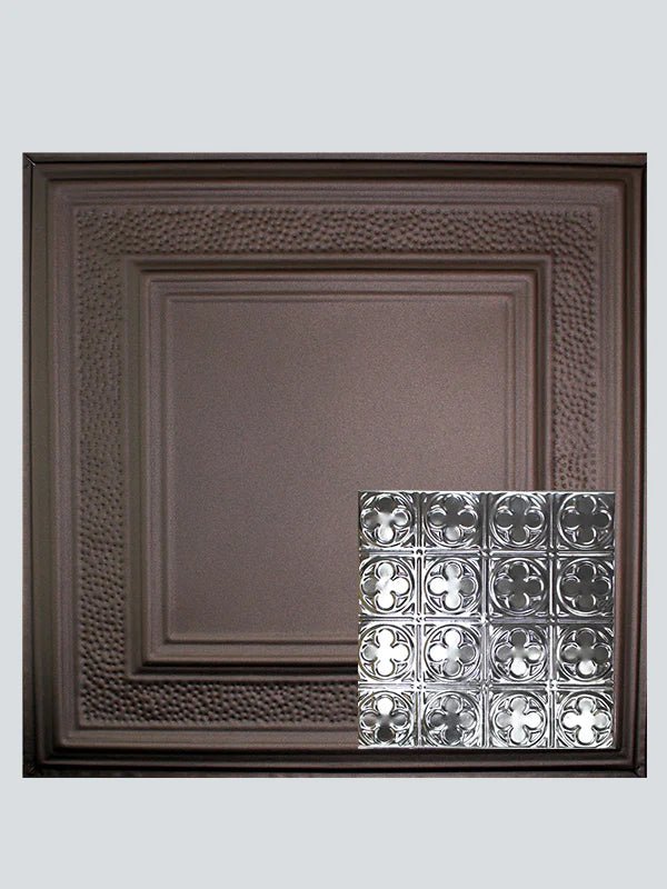 Metal Ceiling Tiles | Pattern 135 | Sixteen Mini Clovers - Oil-Rubbed Bronze - Metal Ceiling Express