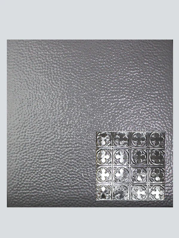 Metal Ceiling Tiles | Pattern 135 | Sixteen Mini Clovers - Steel Vein - Metal Ceiling Express