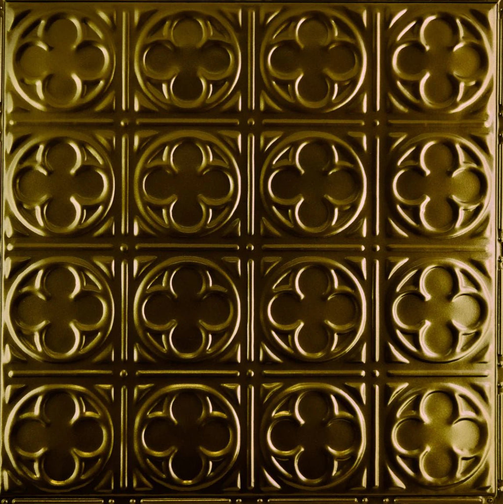 Metal Ceiling Tiles | Pattern 135 | Sixteen Mini Clovers - Umber Bronze - Metal Ceiling Express