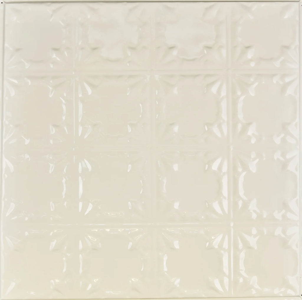 Metal Ceiling Tiles | Pattern 137 | Gothic Prominence - Cream - Metal Ceiling Express