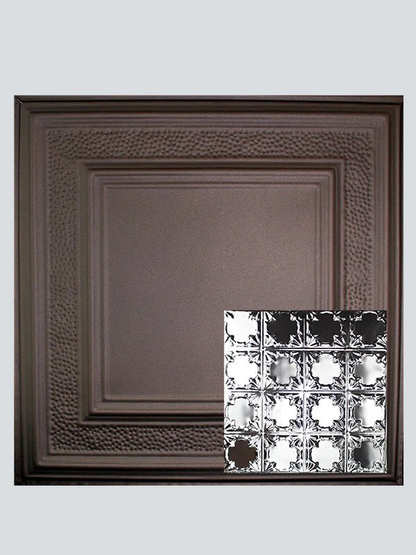 Metal Ceiling Tiles | Pattern 137 | Gothic Prominence - Oil-Rubbed Bronze - Metal Ceiling Express