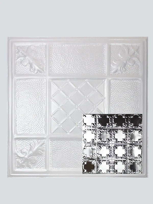 Metal Ceiling Tiles | Pattern 137 | Gothic Prominence - Sierra White - Metal Ceiling Express