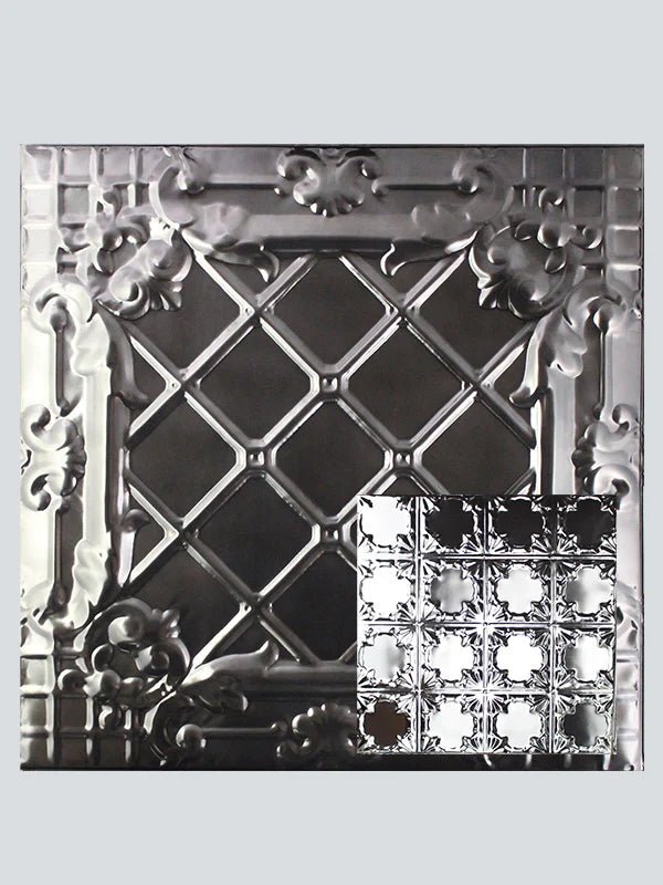 Metal Ceiling Tiles | Pattern 137 | Gothic Prominence - Smoke - Metal Ceiling Express