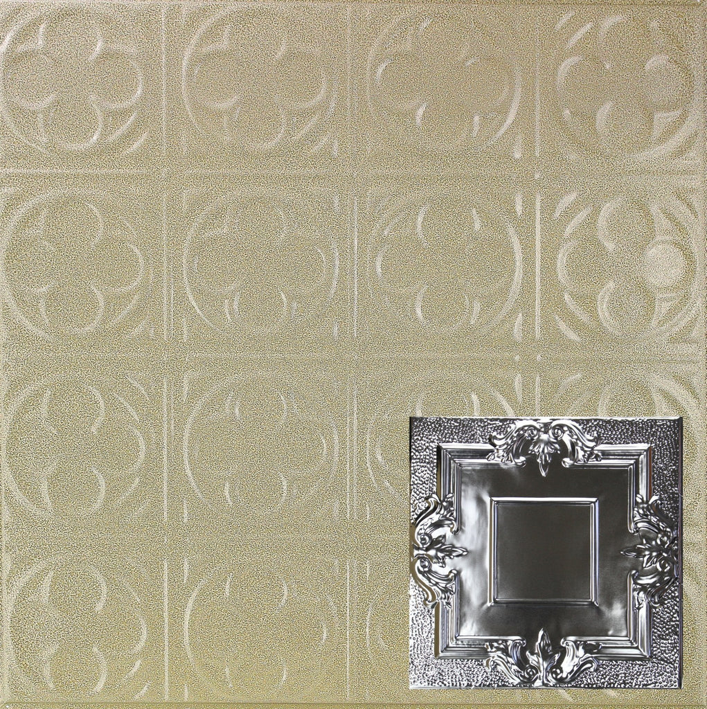 Metal Ceiling Tiles | Pattern 110 | Victorian Mirror - Clay Vein - Metal Ceiling Express