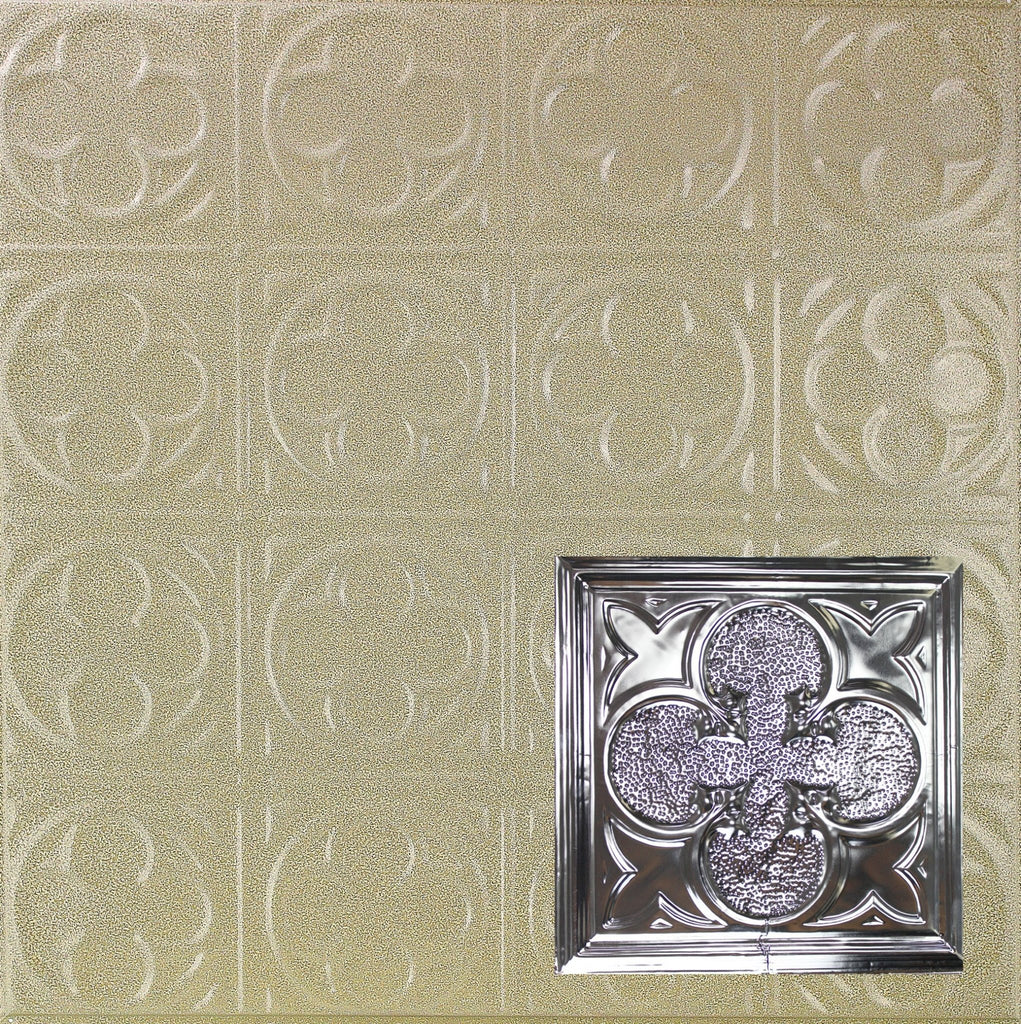 Metal Ceiling Tiles | Pattern 112 | Lucky Clover - Clay Vein - Metal Ceiling Express