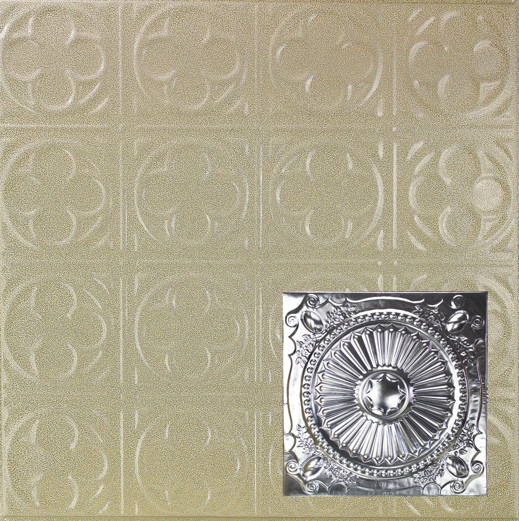 Metal Ceiling Tiles | Pattern 126 | Roman Medallion - Clay Vein - Metal Ceiling Express