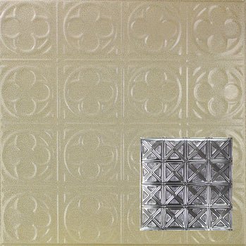 Metal Ceiling Tiles | Pattern 131 | Sixteen Diamonds - Clay Vein - Metal Ceiling Express