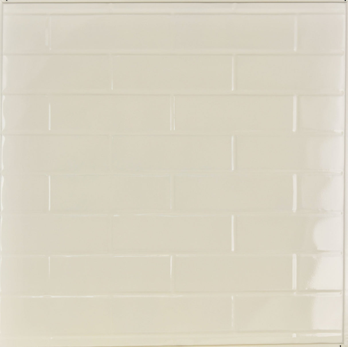 Metal Ceiling Tiles | Pattern Brick | Brick - Cream - Metal Ceiling Express